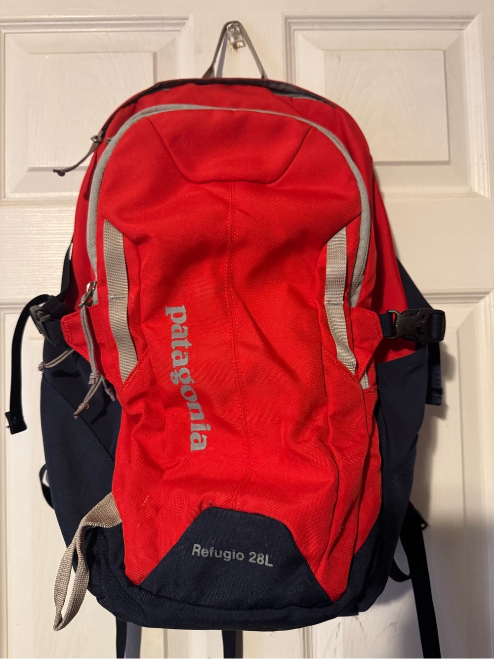 Patagonia Red and Navy Refugio Backpack 28L